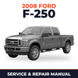 2008 Ford F-250 service and repair manual cover with vehicle photo