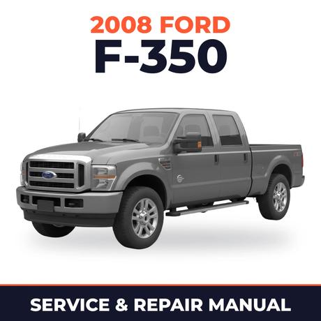 2008 Ford F-350 service and repair manual cover with vehicle photo