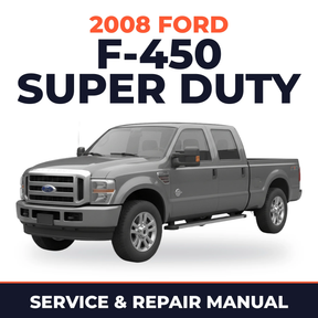 2008 Ford F-450 Super Duty service and repair manual cover with vehicle photo