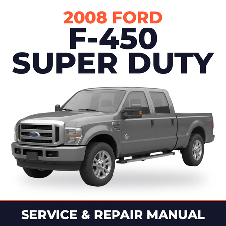 2008 Ford F-450 Super Duty service and repair manual cover with vehicle photo