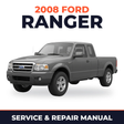 2008 Ford Ranger service and repair manual cover with vehicle photo
