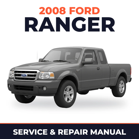2008 Ford Ranger service and repair manual cover with vehicle photo