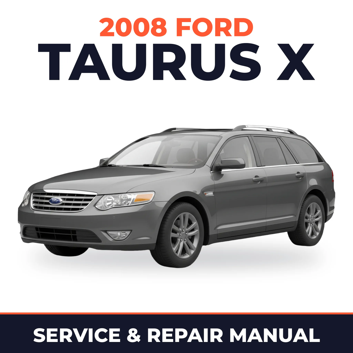 2008 Ford Taurus X service and repair manual cover with vehicle photo