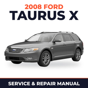 2008 Ford Taurus X service and repair manual cover with vehicle photo