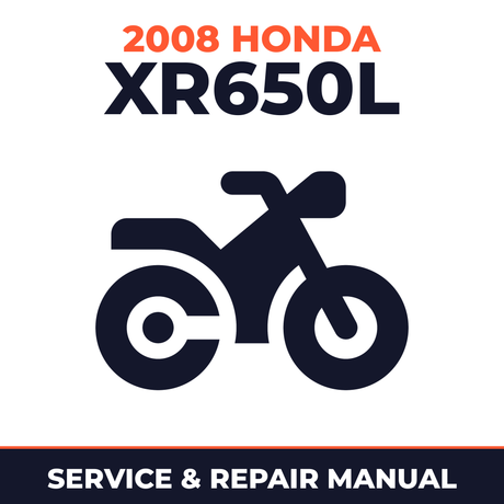 2008 Honda XR650L Service and Repair Manual - motorcycle workshop manual cover