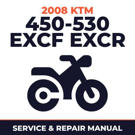 2008 KTM 450-530 EXCF EXCR Service and Repair Manual - motorcycle workshop manual cover
