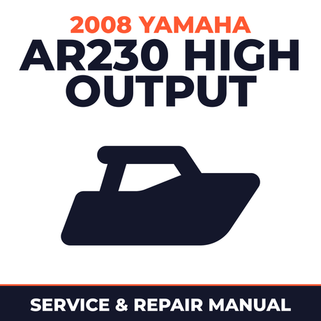 2008 Yamaha AR230 High Output Service and Repair Manual - boat workshop manual cover