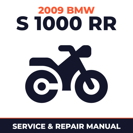 2009 BMW S 1000 RR Service and Repair Manual - motorcycle workshop manual cover
