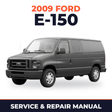 2009 Ford E-150 service and repair manual cover with vehicle photo