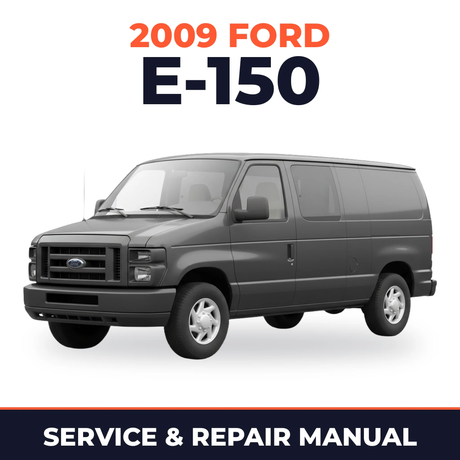 2009 Ford E-150 service and repair manual cover with vehicle photo