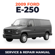 2009 Ford E-250 service and repair manual cover with vehicle photo