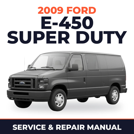 2009 Ford E-450 Super Duty service and repair manual cover with vehicle photo