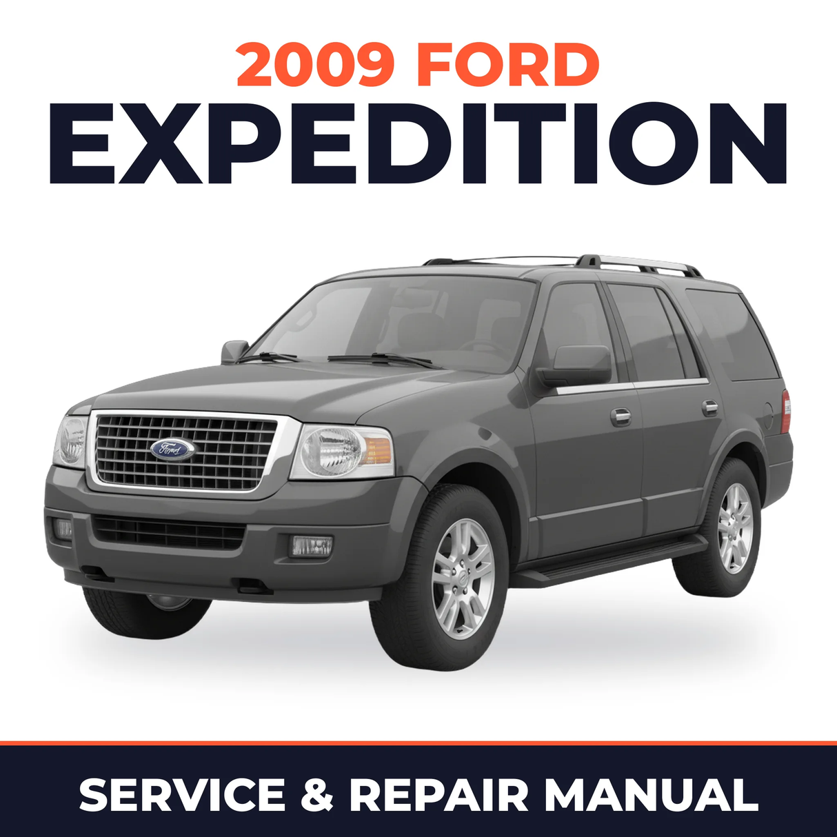 2009 Ford Expedition service and repair manual cover with vehicle photo