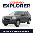 2009 Ford Explorer service and repair manual cover with vehicle photo