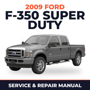 2009 Ford F-350 Super Duty service and repair manual cover with vehicle photo