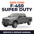 2009 Ford F-450 Super Duty service and repair manual cover with vehicle photo