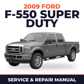 2009 Ford F-550 Super Duty service and repair manual cover with vehicle photo