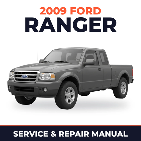 2009 Ford Ranger service and repair manual cover with vehicle photo