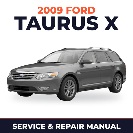 2009 Ford Taurus X service and repair manual cover with vehicle photo