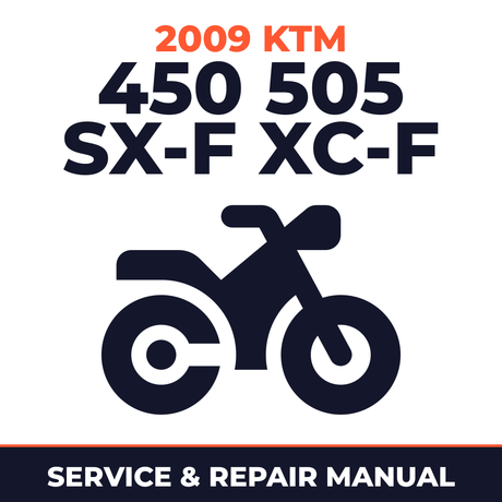 2009 KTM 450 505 SX-F XC-F Service and Repair Manual - motorcycle workshop manual cover