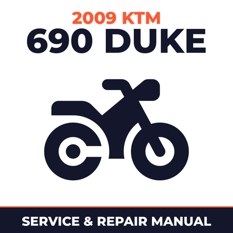 2009 KTM 690 Duke Service and Repair Manual - motorcycle workshop manual cover