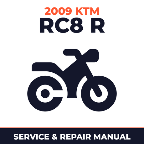 2009 KTM RC8 R Service and Repair Manual - motorcycle workshop manual cover