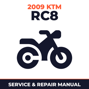 2009 KTM RC8 Service and Repair Manual - motorcycle workshop manual cover