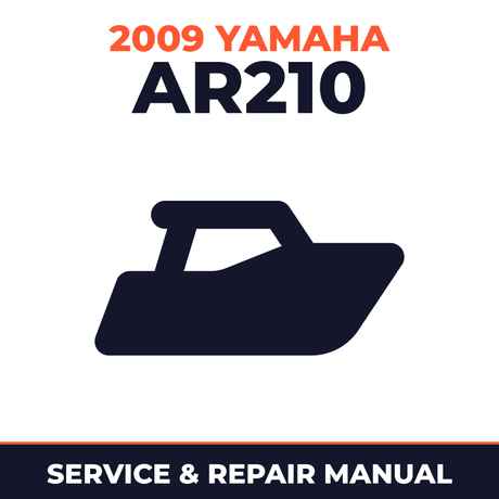 2009 Yamaha AR210 Service and Repair Manual - boat workshop manual cover
