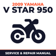 2009 Yamaha V STAR 950 Service and Repair Manual - motorcycle workshop manual cover