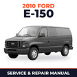 2010 Ford E-150 service and repair manual cover with vehicle photo