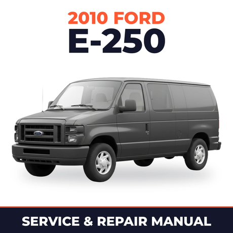 2010 Ford E-250 service and repair manual cover with vehicle photo