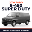 2010 Ford E-450 Super Duty service and repair manual cover with vehicle photo