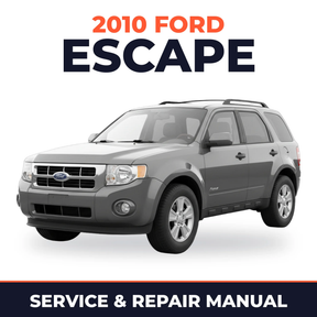 2010 Ford Escape service and repair manual cover with vehicle photo