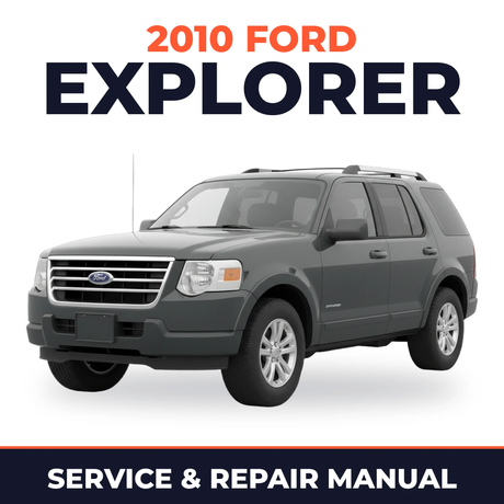 2010 Ford Explorer service and repair manual cover with vehicle photo