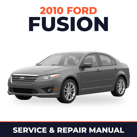 2010 Ford Fusion service and repair manual cover with vehicle photo
