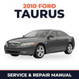2010 Ford Taurus service and repair manual cover with vehicle photo