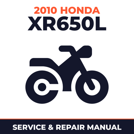 2010 Honda XR650L Service and Repair Manual - motorcycle workshop manual cover