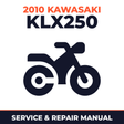 2010 Kawasaki KLX250 Service and Repair Manual - motorcycle workshop manual cover