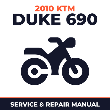 2010 KTM Duke 690 Service and Repair Manual - motorcycle workshop manual cover