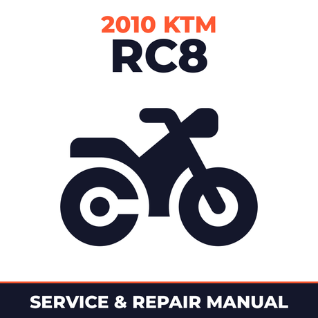 2010 KTM RC8 Service and Repair Manual - motorcycle workshop manual cover