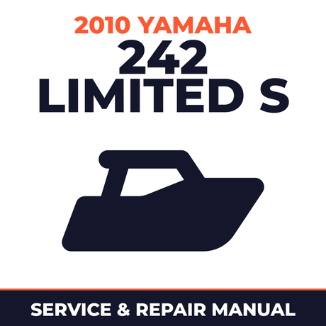 2010 Yamaha 242 LIMITED S Service and Repair Manual - boat workshop manual cover