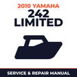 2010 Yamaha 242 LIMITED Service and Repair Manual - boat workshop manual cover