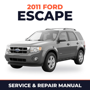 2011 Ford Escape service and repair manual cover with vehicle photo