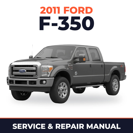 2011 Ford F-350 service and repair manual cover with vehicle photo