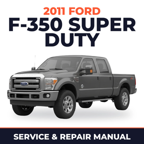 2011 Ford F-350 Super Duty service and repair manual cover with vehicle photo