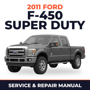 2011 Ford F-450 Super Duty service and repair manual cover with vehicle photo
