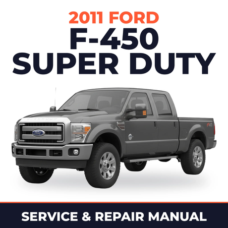 2011 Ford F-450 Super Duty service and repair manual cover with vehicle photo