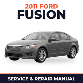 2011 Ford Fusion service and repair manual cover with vehicle photo