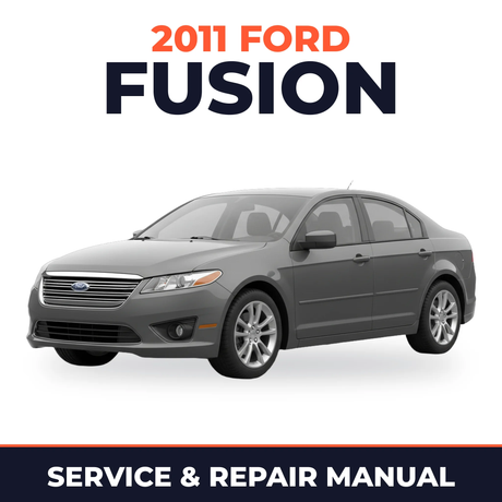 2011 Ford Fusion service and repair manual cover with vehicle photo