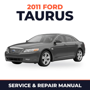 2011 Ford Taurus service and repair manual cover with vehicle photo